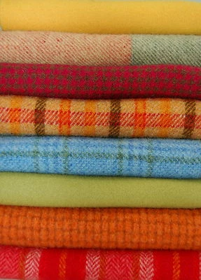 HAND DYED RUG HOOKING WOOL Mill-Dyed ~ "CARNIVAL of BRIGHTS" (8-pc. combo) - Image 1 of 4