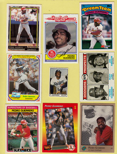 9 card oddball lof PEDRO GUERRERO ROOKIE A.S. Stamp Drakes Milton Bradley NICE+