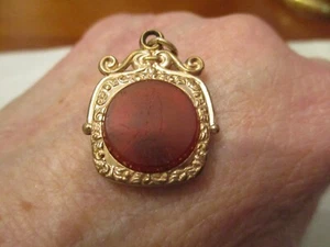 Antique Victorian Gold Filled Carnelian & Intaglio cameo Watch Fob - Picture 1 of 3