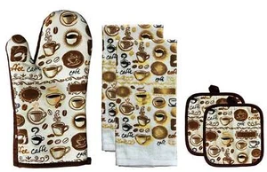 Set of 5, 100% Cotton Printed Kitchen Linen Set. - Picture 1 of 13