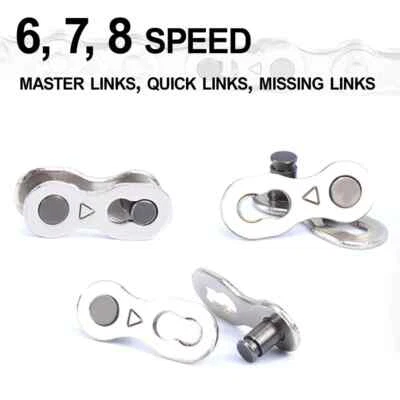 NEW Bike Chain Master Links  for 6, 7, 8 Speed Chains  Quick Links Missing Links - Image 1 of 3