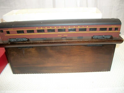HO Rivarossi Pennsylvania RR Smooth Sided Chair Coach Pullman, Red USED with BOX - Image 1 of 4