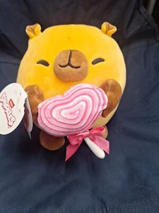 NEW ZURU Snackles 8" SPENCER CAPYBARA Valentine's Day Plush with Lollipop!!! - Picture 1 of 5