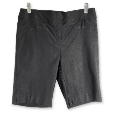 ELLEN TRACY | Bermudas Negras Elastizadas Pull On Elegantes | Talla Med Foto 1 de 4