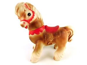 Vtg 1961 Edward Mobley Arrow Rubber & Plastics Corp Horse Pony Squeaker Toy 10"