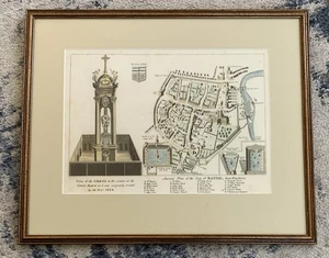 Antique Print Map c. 1720 Ancient Plan of the City of Bathe Bath - Picture 1 of 10