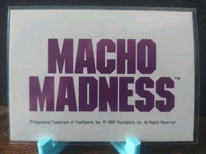 Carta 1990 Classica WWF #137 MACHO MAN RANDY SAVAGE Logo MACHO FOLLIA - Foto 1 di 2