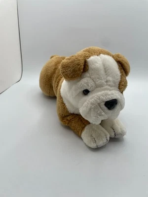 Animal Alley Bulldog Inglés 14" Toys R Us Marrón Claro Blanco Peluche Cachorro Perro Foto 1 de 4