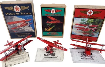 Wings of Texaco Die-Cast Airplane Model/Bank 3 New in Boxes & Certificates - Image 1 of 4