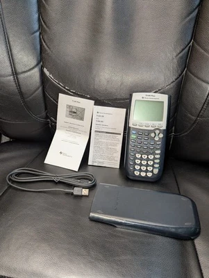 Texas Instruments TI-84 Plus Graphing Calculator - Black W/ Cord And Manual  - Image 1 of 4