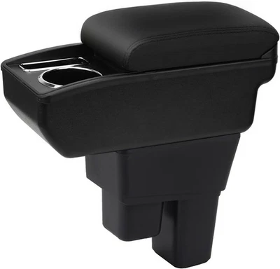 Caja reposabrazos para Honda Fit Jazz 2008-2013 almacenamiento de doble capa con portavasos Foto 1 de 4