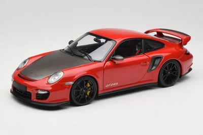 100069407 Porsche 911 997 GT2 RS Red with Black Wheels Minichamps 1/18 - Immagine 1 di 4