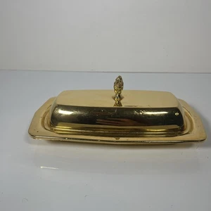 Plato y plato de mantequilla vintage Paul Revere oro 24K galvanizado por toda la vida Japón - Imagen 1 de 10