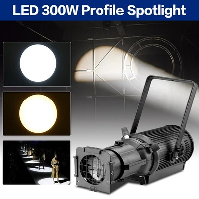 LED 300W Profile Light DMX Cob Ellipsoidal Spotlight Image for Studio Theatre - Image 1 of 4