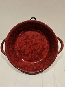 Vintage ~ Ceramiche Alfa Italy ~  Handmade Red  Platter w/Handles - Picture 1 of 5