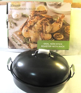 KITESSENSU Extra Großer Truthahn Antihaft Bräter mit Deckel & Gestell "Neu im Karton" - Bild 1 von 19