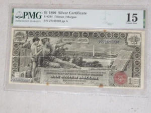 Fr 224 1896 $1 SIlver Certificate PMG 15 - Picture 1 of 8