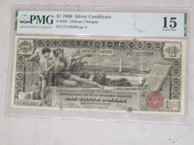 Fr 224 1896 $1 SIlver Certificate PMG 15 - Image 1 of 4