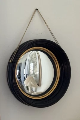 Espejo convexo Bombay Company Portside (uno 1) negro/dorado - usado en excelente estado Foto 1 de 4