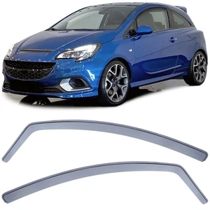 Windabweiser Regenschutz Schwarz Smoke für Opel Corsa D 06-14  E 14-19 3-türer - Bild 1 von 8