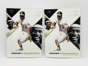 Rickey Henderson 2019 Topps X Tatis 0.23 LOT (2) Style & Swag Athletics #9 - Picture 1 of 2