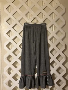 Matilda Jane Gray Big Ruffles with Blue Button Accents, size 8 - Picture 1 of 3