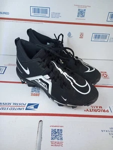 NIKE ALPHA MENACE 3 FOOTBALL BASEBALL CLEAT SHOES YOUTH SIZE 4.5Y BLACK - Picture 1 of 15