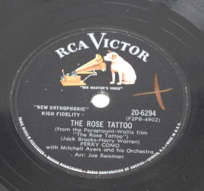 78 Perry Como The Rose Tattoo All At Once RCA Victor 206294 EX - Image 1 of 4