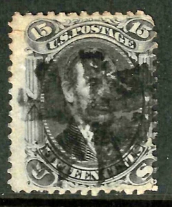 Sc #77 Crossroads Fancy Cancel 15 Cent Lincoln 1861-62 Civl War US 17F25 - Picture 1 of 2