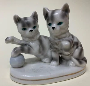 Goldcastle Keramik Porzellan Katzen Figur mit blauen Augen Made in Japan MCM - Bild 1 von 13