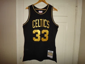 Larry Bird 1985-86 Mitchell & Ness Celtics Men's Black Gold Swingman Jersey $130 - Picture 1 of 6