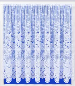Ariana Heavy Thick White Flora Lace Net Curtain - Sold By Meter - Free Postage- - Picture 1 of 2