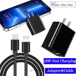 18W USB-C Super Fast Wall Charger Adapter+Cable For Apple iPhone 14 Plus/Pro Max - Picture 1 of 12