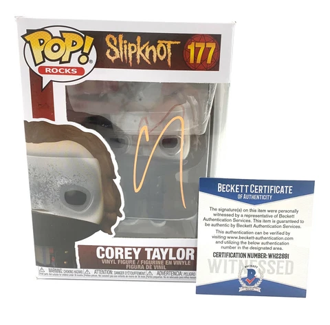 COREY TAYLOR SIGNED AUTOGRAPH 'SLIPKNOT' FUNKO POP BECKETT BAS 28 Cover