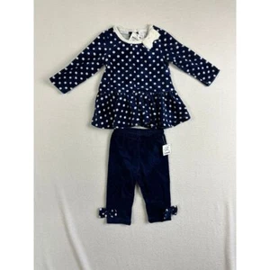 First Impressions Matching Set Girls 6-9 Months Polka Dot Top Corduroy Pants NWT - Picture 1 of 12