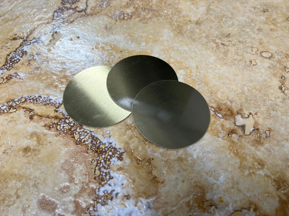 HAWKINSDYESUBLIMATIONPRODUCTS 2" Round, Aluminum Sublimation Blank Disc/Insert **NO Holes** 50 pieces