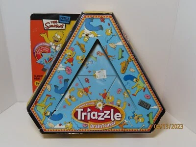 Rompecabezas Mega Brands Triazzle Los Simpson 2007 rompecabezas completo difícil de encontrar raro Foto 1 de 4