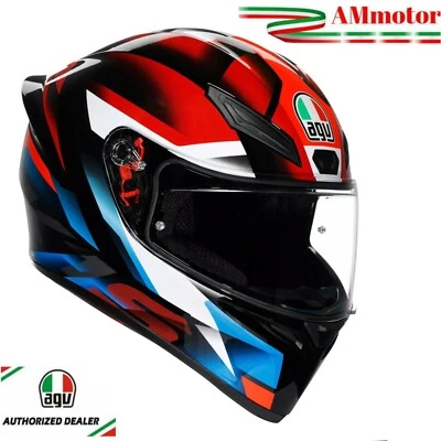 Agv K1 S FASTLAP Black Black Red Blue Casco Moto Integral TALLA S 55 56 HELMET - Imagen 1 de 4