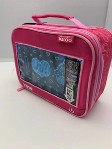 NEW Lunch Bag Igloo Light Up (I ❤️ Cupcake) POP LIGHTS Box Cooler Yew stuff PINK - Picture 1 of 7