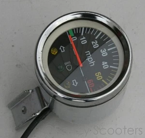 SPEEDOMETER FOR 2-Stroke X-8,R-6 Pocket Bikes 50cc 1 Gauge, 60mph (5 Wires) - Picture 1 of 3