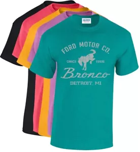 Ford Bronco T-shirt Clothing Bronco Parts Accessories Gifts Mens Graphic Tees - Picture 1 of 13