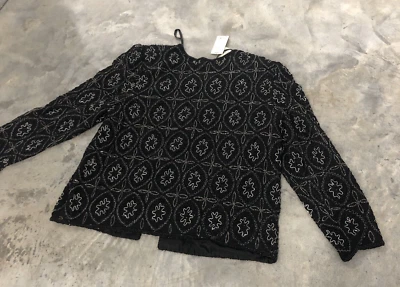 ¡Nuevo con etiquetas! Chaqueta/ablazer vintage Lawrence Kazar con cuentas talla Grande Foto 1 de 4