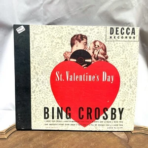 BING CROSBY ‘St. Valentine’s Day’ DECCA 1947 Set of 4 Vinyl Records RARE! - Imagen 1 de 10