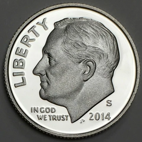 2014-S Silver Proof Dime - 90% Silver - (UNC) KM#195b - D14SS Cover