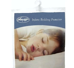 NUEVO PROTECTOR DE CAMA PLAYGRO INFANTIL IMPERMEABLE BLANCO - SE ADAPTA A CUNA/CUNA - Imagen 1 de 1