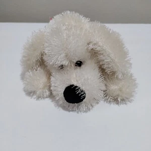 Golden Bear Co Cream cane fagiolo sacchetto peluche peluche orecchie floppy e cravatta fiocco - Foto 1 di 11