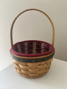 Longaberger 2005 Holiday Helper Discovery Basket Combo with Liner and Protector - Picture 1 of 9