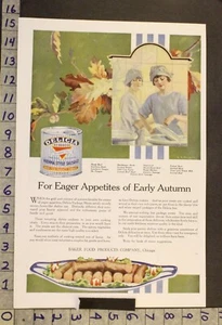 1919 DELICIA VIENNA SAUSAGE CAN FOOD COOK KITCHEN CHURCH ILLUS DECOR ART AD XN10 - Picture 1 of 1