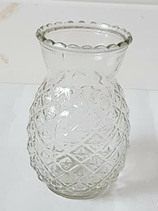 Vase Shabby Vintage Cut Glass Bud Flower Clear Transparent Small Retro Cottage - Picture 1 of 11