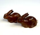 Vintage Pottery Art Bunnies Rabbits Handmade Handpainted Artist Signed 1974 (2)